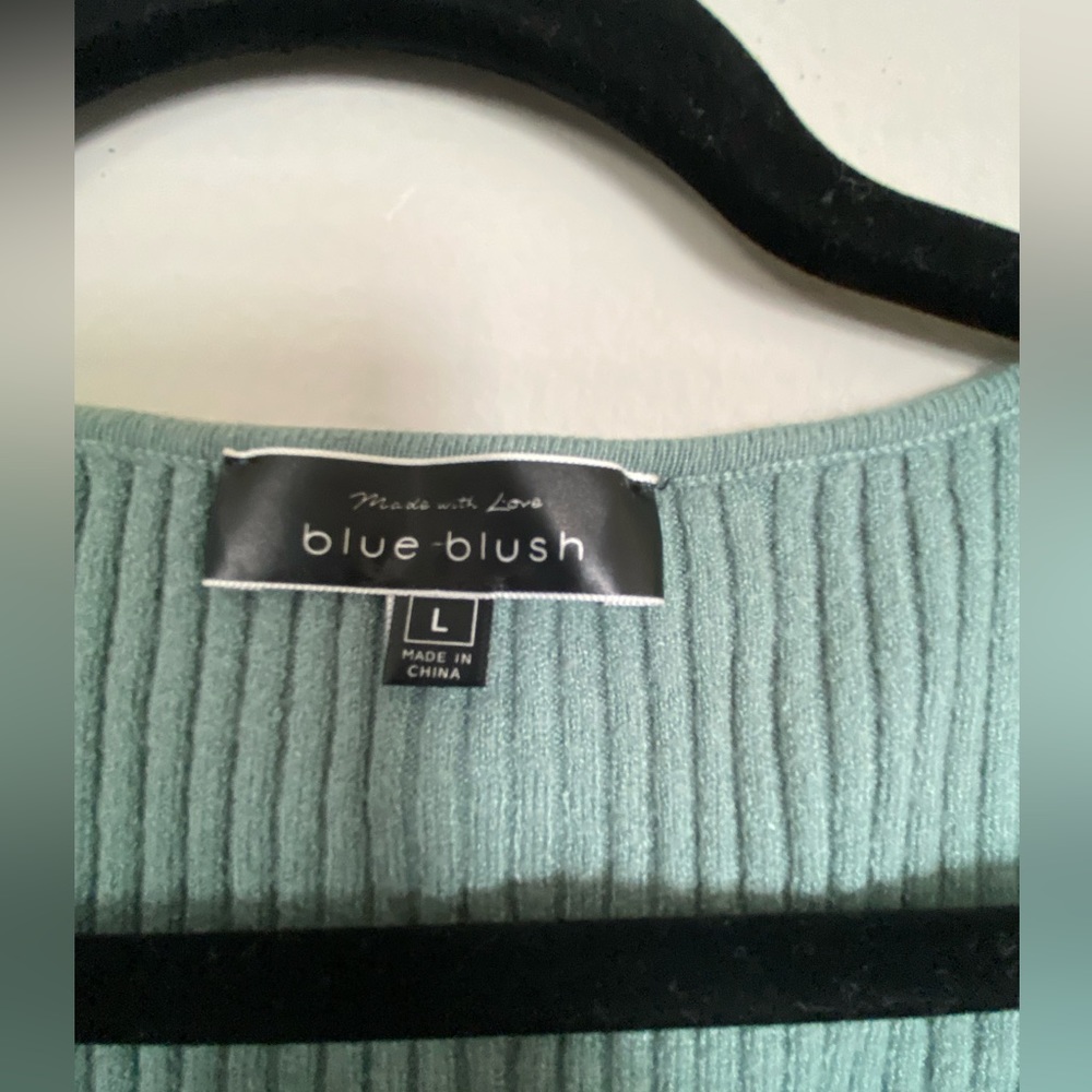 Blue Blush Sweater Size L Color Green - Picture 3 of 8